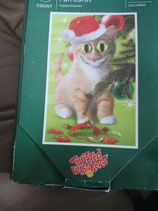 Holiday Time "Fun Cards" 24 baffi natalizi intrecciati (volti animali) - Foto 1 di 3