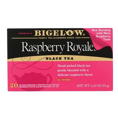 Bigelow Tea Frambuesa Real Té Negro 20 Bolsa(S) Foto 1 de 2