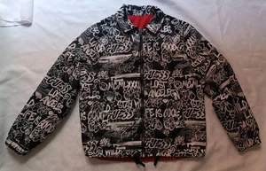 Chaqueta de Graffiti Reversible Guess Para Hombres S Raro Abrigo de Bombardero Ligero - Imagen 1 de 10