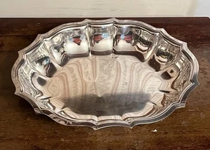 Vintage Chippendale International Silver Company Scalloped Serving Tray 11” - Picture 1 of 10