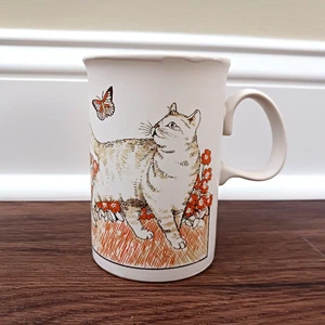 Taza mariposa gato Dunoon vintage gres Escocia - Imagen 1 de 5