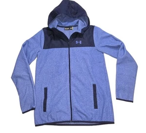 Under Armour Hoodie Youth Boys XL Loose Fit Navy & Light Blue ~ 40" Chest - Picture 1 of 2