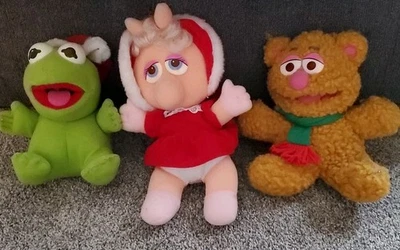 Bebés Muppet 1988 vintage Baby Kermit, Fozzie, Ms Piggy McDonalds Jim Henson  Foto 1 de 4