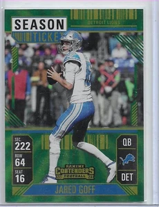 Jared Goff #31 Lions 2024 Panini Contenders Season Ticket Green Starburst - Picture 1 of 2