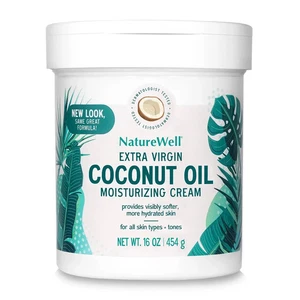 NatureWell Extra Virgin Coconut Oil Moisturizing Cream 16 Oz Hydrating Skin - Bild 1 von 7