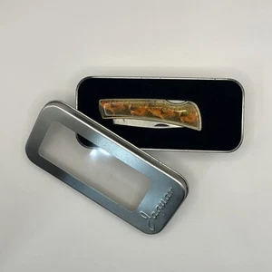 Jaguar Pocket Knife Stainless Steel Blade 2.75"L & 3.5"L Handle, With Metal Box - Picture 1 of 6