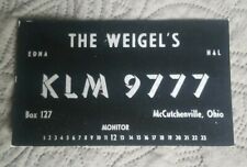 McCutchenville Ohio - KLM 9777 - CB Ham Radio QSL Card
