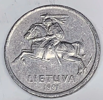 # C3496   LITHUANIA  COIN,     1  CENTAS   1991 - Image 1 of 2