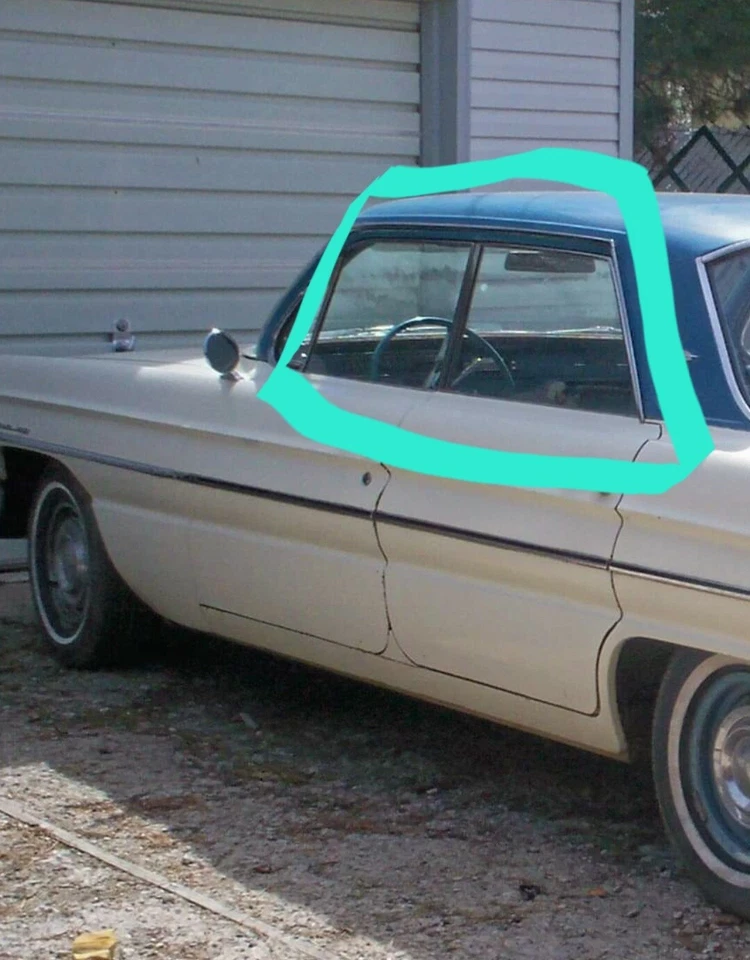 Oldsmobile Dynamic 88 1961 par de ventanas de vidrio izquierda techo rígido delantero trasero Foto 1 de 1