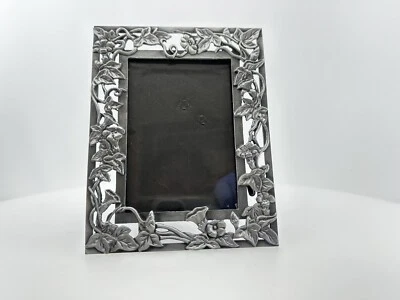 "Marco de fotos de metal follaje plateado Malden 5x7"" diseño de naturaleza vintage decoración del hogar" Foto 1 de 4