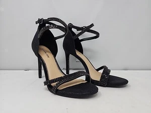 GIANNI BINI Womens Sz 8.5 Strappy Open Toe Rhinestone Heels Shoes Evening Party - Picture 1 of 7
