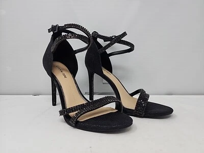 GIANNI BINI Mujer Talla 8.5 Tirantes Punta Abierta Estrás Tacones Zapatos Noche Fiesta Foto 1 de 4