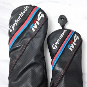 Controlador Taylormade M4 + cubierta de cabeza de golf de madera de calle - negro/rojo/azul juego de 2 piezas - Imagen 1 de 11