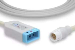 Philips 12 pin 3 Leads ECG EKG Trunk Cable, Heartstart, Intellivue Compatible - Picture 1 of 2