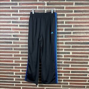 Adidas Track Pants Black/Blue Full Length Active Basketball Athletic Boys Sz XL