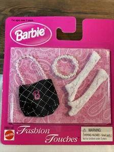 Mattel 1998 Barbie Fashion Toques Guantes de Encaje y Cuello de Perla con Monedero #68651 NUEVO - Imagen 1 de 2