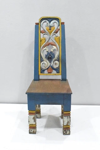 Chair Indonesian Wood Painted Childs Chair Cover