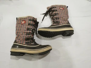 Stivali da neve Sorel donna al polpaccio alti a quadri impermeabili taglia 7 - Foto 1 di 5