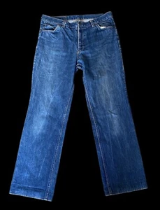 Levi’s VTG 70s Low Rise Wide Leg Straight Jeans Dark Wash Orange Tab Men’s W32 - Picture 1 of 15