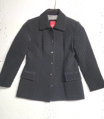 Esprit Jacket Womens Medium Black Quilted Full Zip Pockets Outerwear Collared - Image 1 of 4