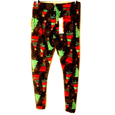 NUEVO CON ETIQUETAS Árboles de Navidad LEGGINGS TOBILLO Azul Holiday Time High Rise Ajustado PEQUEÑO NUEVO Foto 1 de 4