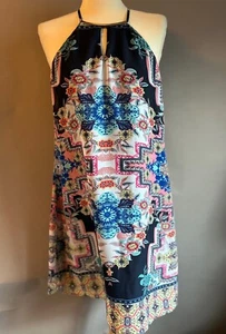 Vestido halter floral azul Luxology - talla 8 - Imagen 1 de 4