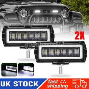 2x 5"inch LED Work Light Bar 7D Driving Reverse Fog Offroad 4WD 4X4 ATV Truck UK - Picture 1 of 12