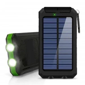 Banque d'énergie solaire étanche chargeur portable 20000mah batterie lampes de poche LED - Photo 1 sur 3