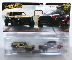 Mattel Hot Wheels Premium 2 Pack FORD BRONCO R ’17 FORD F-150 RAPTOR (A8) - Picture 1 of 4