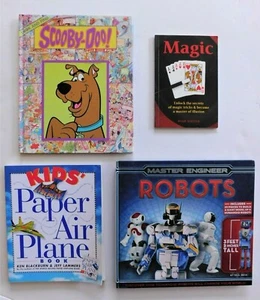 Childrens Activity Book Lot:Scooby-Doo Look and Find-Paper Airplane-Robots-Magic - Picture 1 of 3