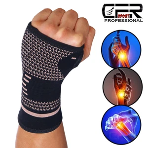 Kupfer Handgelenkschiene Handgelenkbandage Karpaltunnel Zerrungen stütze Sport - Bild 1 von 15
