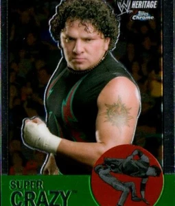 Tarjeta de lucha libre Topps Heritage II 2007 cromada WWE #40 Super Crazy  - Imagen 1 de 2