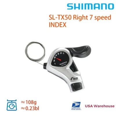 New Shimano Tourney SL-TX50 Thumb Gear Shifters 7 Speed Right Shift Lever 22.2mm - Image 1 of 4