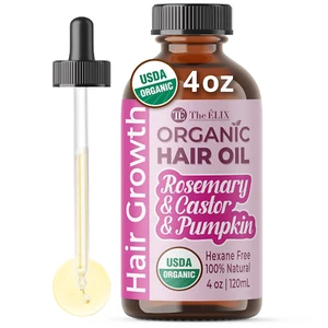 USDA Organic Rosemary Hair Oil for Hair Growth 4Oz - Cold Pressed & Hexane Free - Picture 1 of 9