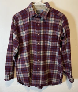 Camisa vintage PENDLETON roja y azul a cuadros pura lana virgen hecha en EE. UU. talla XL??? - Imagen 1 de 10