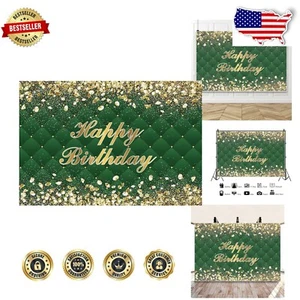 10x8ft Glittery Birthday Backdrop for Stunning Photo Opportunities at Any Party - Picture 1 of 11