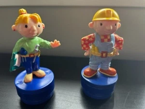 2001 INK STAMP Stamper Action Figure BOB The BUILDER and Wendy Vintage 3" Tall - Picture 1 of 5
