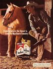 1970s Marlboro Cigarettes Vintage Print Ad - 1974 Marlboro Red & Longhorn 100's