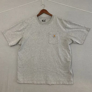 Carhartt Men's Shirt Sz XL Gray Loose Fit Short Sleeve Tee T-Shirt Workwear - Picture 1 of 9
