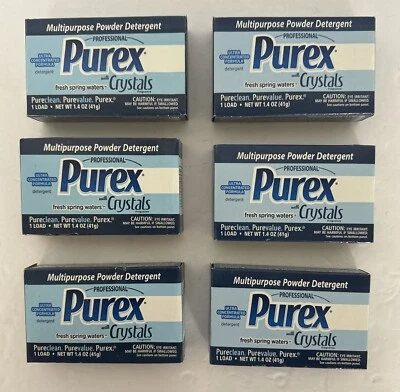 Detergente en polvo Purex Cristales aguas frescas de manantial 1 carga cada cantidad 6 cajas nuevo Foto 1 de 4