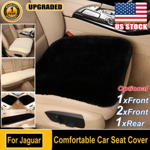 For Jaguar Faux Wool Car Seat Covers Cushions Mats For Front/Rear Auto Interior - Picture 1 of 28
