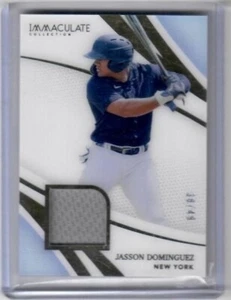 2021 Unbefleckte Sammlung Jasson Dominguez Materialien Trikotkarte/49 New York - Bild 1 von 2