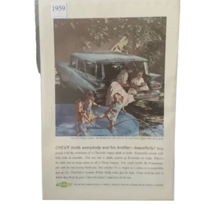 Vintage 1959 Chevrolet Brookwood Holds Everyone and His Brother Ad Advertisement - Picture 1 of 4