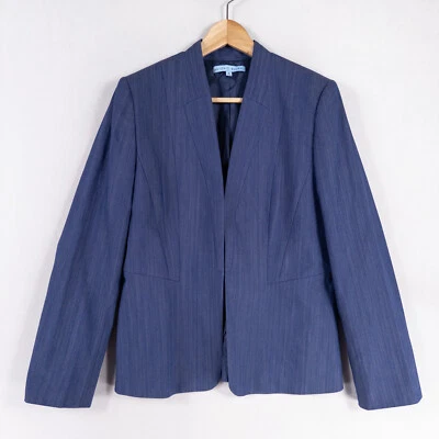 Chaqueta Blazer Antonio Melani Mujer 10 Azul Forrada Gancho y Cierre de Ojos Carrera Foto 1 de 4
