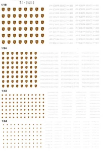 Triple9 T9-20008 Decal water slide "Porsche Logo" für 1:64 Modelle - Picture 1 of 1