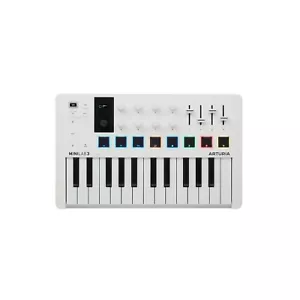 Arturia MiniLab 3 - Compact Universal MIDI Keyboard Controller - White - Picture 1 of 2