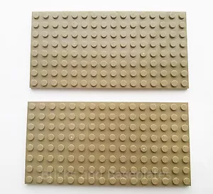 2 x LEGO 8x16 DARK TAN Plate Baseplate Base - 8x16 STUDS (PINS) - Brand New - Picture 1 of 5
