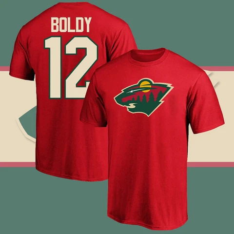 Matt Boldy #12 Minnesota Wild 2023 Player Number T-Shirt S-3XL Gift  Fan Cover