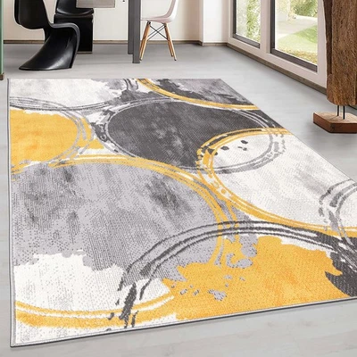Rugshop Area Rugs for Living Room 8x10 Contemporary Modern Circles Large Rugs - Image 1 of 4