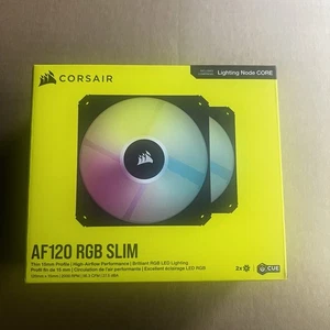 Ventilateur RVB dynamique fluide CORSAIR AF SLIM, AF120 RGB SLIM, 120mmx15mm, double pack - Photo 1/2